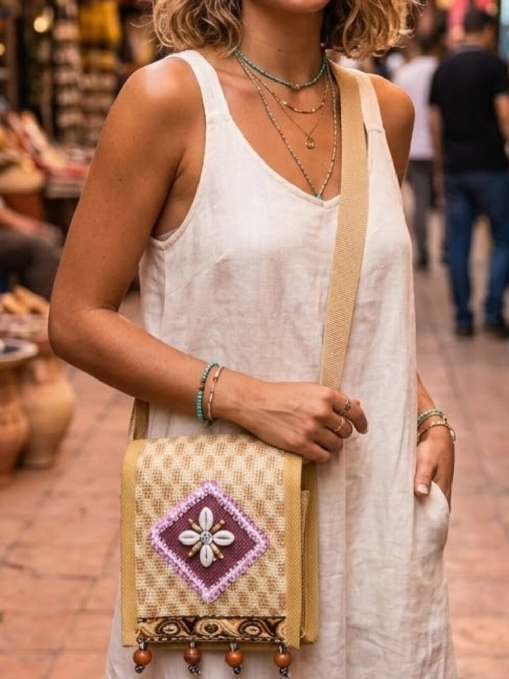 New Ethnic Embroidered Bag -- Yoga Boutique
